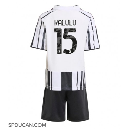 Dječji Nogometni Dres Juventus Pierre Kalulu #15 Domaci 2025-26 Kratak Rukav (+ Kratke hlače)